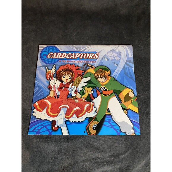 Vintage 2002 Cardcaptors Anime Calendar Rare Unique Art Tv Show Series USED - Picture 1 of 7